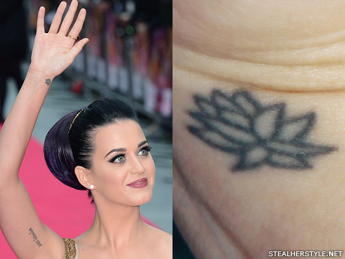 Katy Perry Flower, Lotus Wrist Tattoo | Steal Her Style