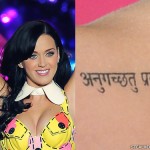 Katy Perry sanskrit tattoo