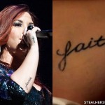 Demi Lovato faith elbow tattoo