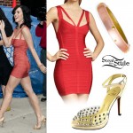 Katy Perry: Bandage Dress & Spike Heels
