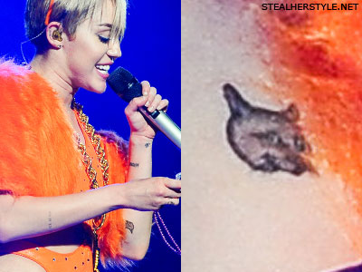 Miley Cyrus cat tattoo