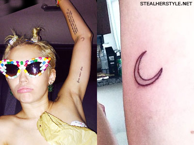 Miley Cyrus moon tattoo