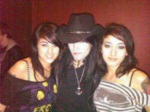 Anissa and Alexia Rodriguez from Eyes Set To Kill with Ashley Purdy from Black Veil Brides