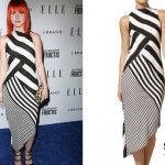 Hayley Williams: Diagonal Striped Dress