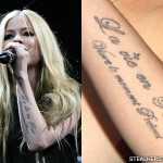 Avril Lavigne La Vie En Rose arm tattoo