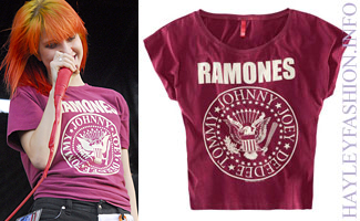 Hayley Williams: Purple Ramones T-Shirt