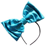 bright blue hair bow
