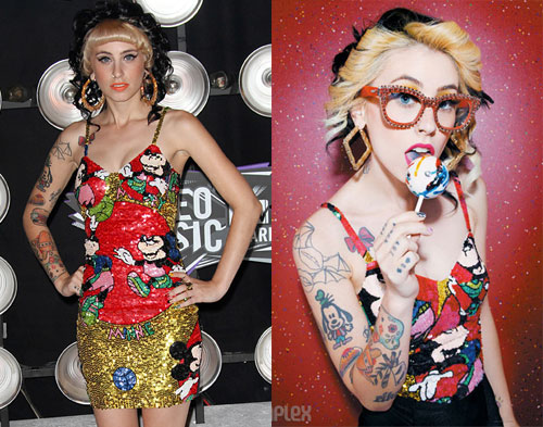 Kreayshawn: Sequin Mickey VMA Dress and Top