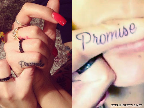 Allison Green pinkie promise finger tattoo