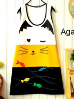 cat and fish dress