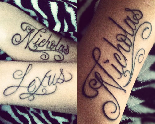 Lexus Amanda Nicholas Matthews matching tattoos