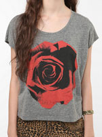 BIRD Rose Pic Crop Tee Urban Outfitters