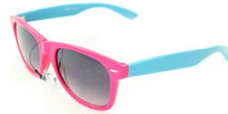 Pink and Blue Plastic Wayfarer Sunglasses