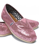 Pink Glitter TOMS shoes