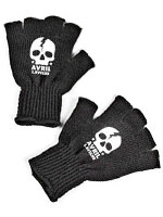 Avril Lavigne Skull Fingerless Gloves