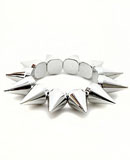 Silver Spike Stretch Bracelet from Hot Topic