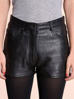 Vintage Re-Made 5-Pocket Leather Shorts