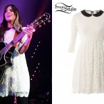 Christina Perri white lace dress