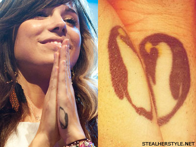 Christina Perri penguin tattoo