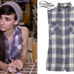 LIGHTS sleeveless plaid shirt