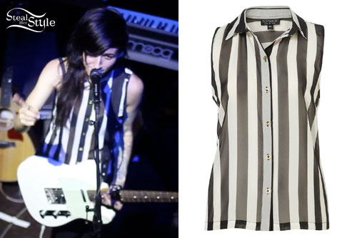 Lights striped sleeveless shirt