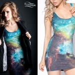 Galaxy Print Dress Mindy White