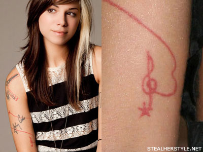 Christina Perri treble clef tattoo