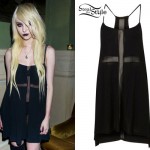 Taylor Momsen: Sheer Cross Dress