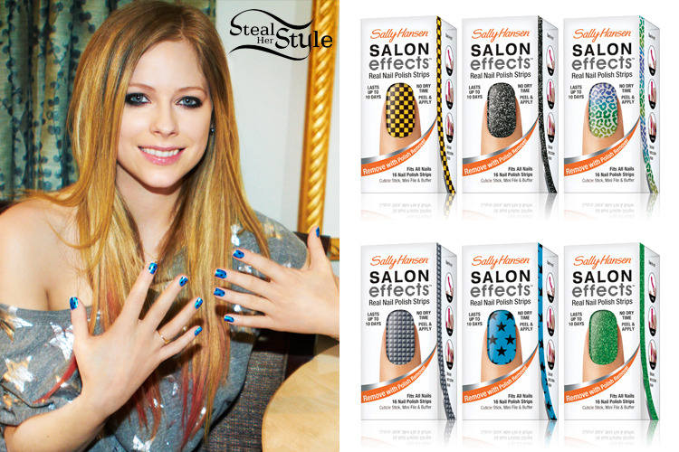 Avril Lavigne: Sally Hansen Nail Polish Strips | Steal Her Style