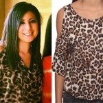 Jess Bowen: Leopard Cold Shoulder Top