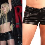 Taylor Momsen: Leather Shorts
