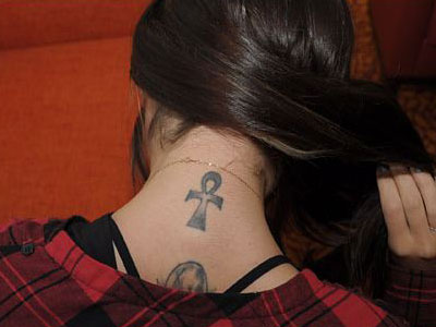 Christina Perri ankh tattoo