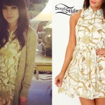 Carly Rae Jepsen: Chain Print Shirt Dress