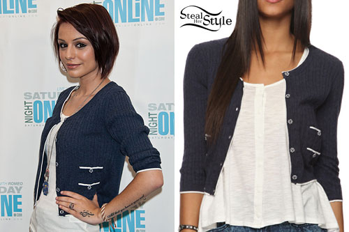 Cher Lloyd: Cable Knit Cardigan