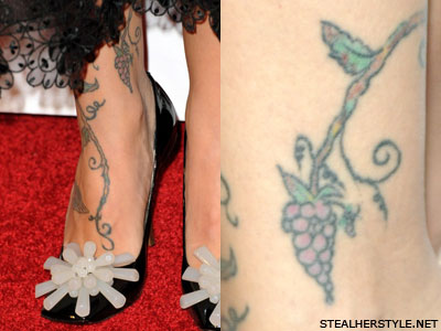 Christina Perri grape vine tattoo