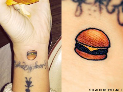 Christina Perri hamburger tattoo