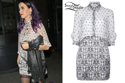 Katy Perry: Paisley Shirt Dress