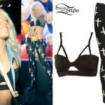 Kerli: Bra Top, Cross Print Leggings