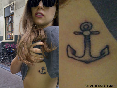 Lady Gaga anchor tattoo