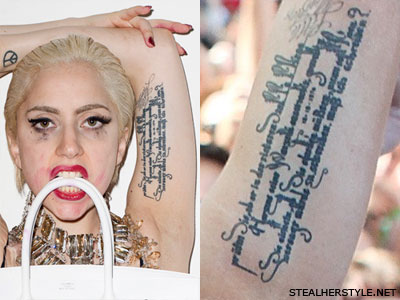 Lady Gaga German tattoo