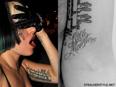 Lady Gaga Little Monsters tattoo