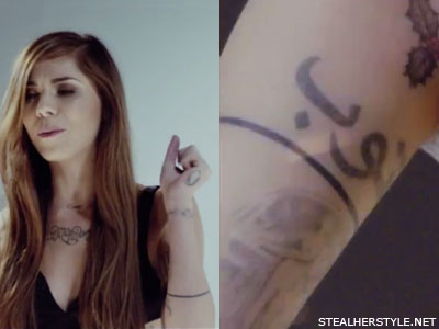 Christina Perri arm band tattoo