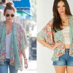 Miley Cyrus: Floral Kimono Cardigan