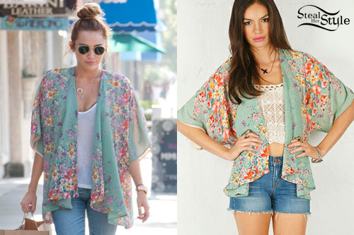 Miley Kimono Steal | Cardigan Floral Style Her Cyrus: