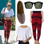 Miley Cyrus: Tribal Harem Pants Outfit