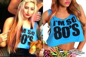 Melissa & Allison Green: 80s Crop Tops | Steal Her Style