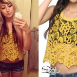 Allison Green: Yellow Crochet Top