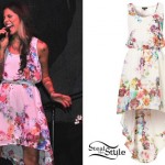 Christina Perri: Floral Hi-Low Dress