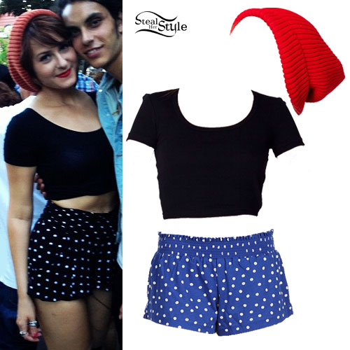 Scout Taylor-Compton: Polka Dot Shorts Outfit