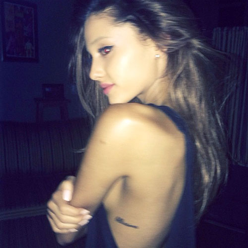 Ariana Grande side tattoo